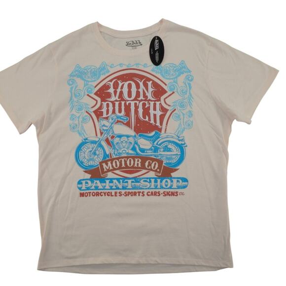 Von Dutch Motor Co. Paint Shop Graphic T-Shirt XL —  Motorcycle Biker Tee - Picture 1 of 3